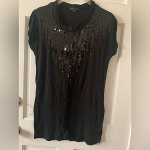 Black sequined top